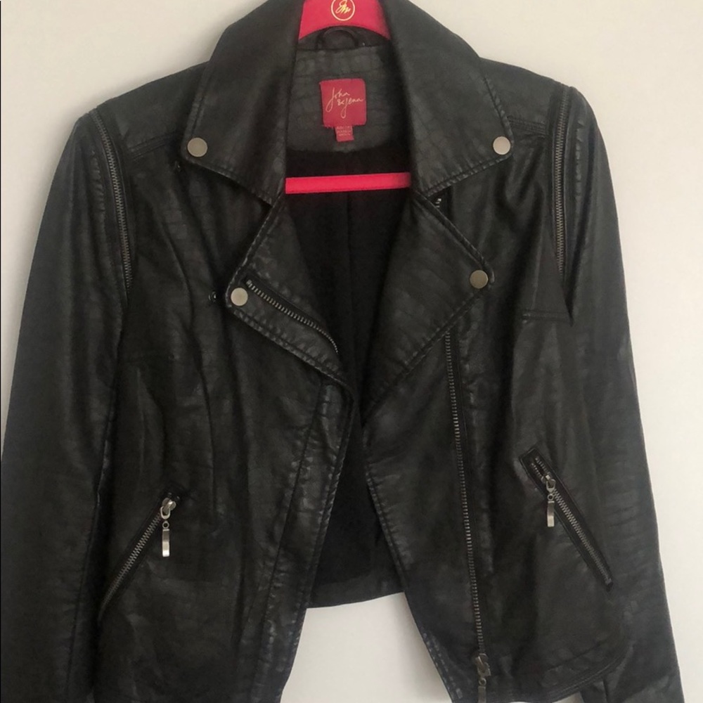 Black leather jacket